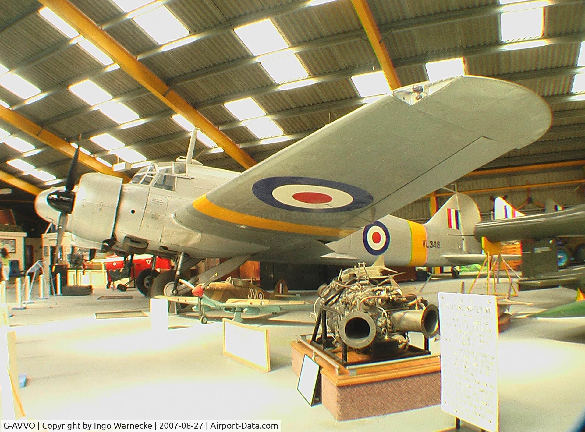 G-AVVO, Avro 652A Anson C.19 Srs 2 C/N 34219, Avro Anson C19 at Newark Air Museum