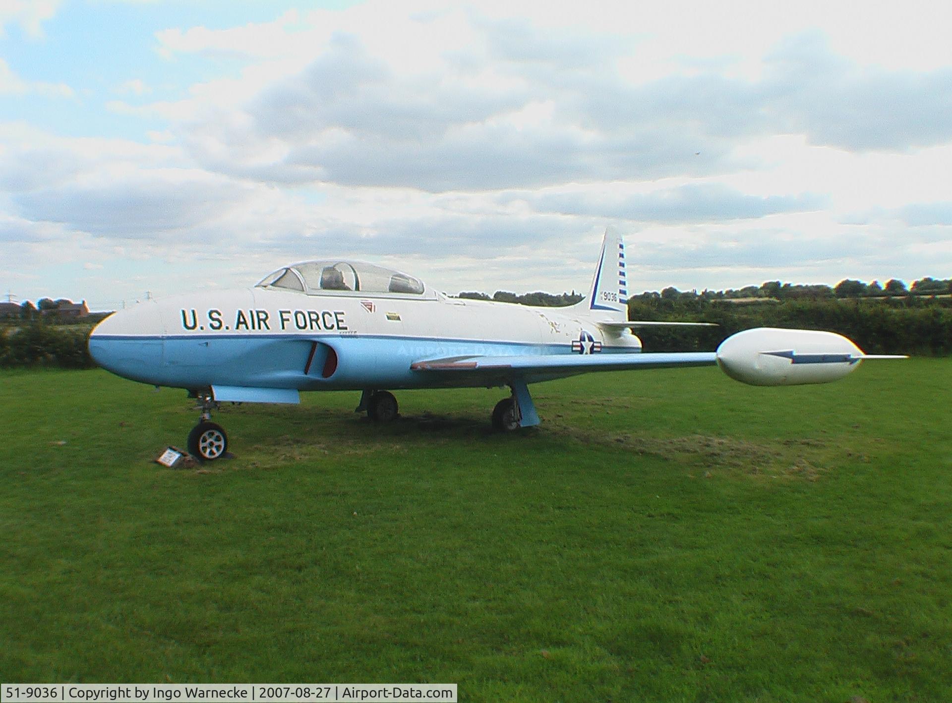 51-9036, 1951 Lockheed T-33A Shooting Star C/N 580-6820, Lockheed T-33A of USAF at Newark Air Museum