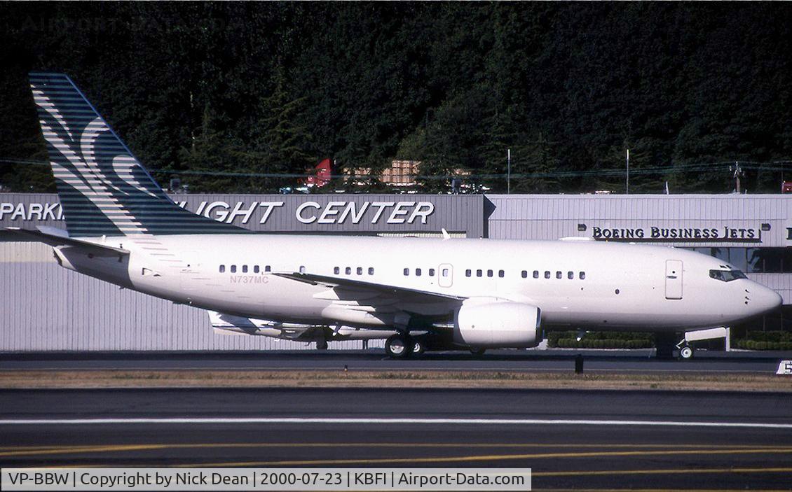 VP-BBW, 1999 Boeing 737-7BJ C/N 30076, KBFI (Seen here as N737MC (Michael Chowdry) this aircraft is now registered VP-BBW as posted)