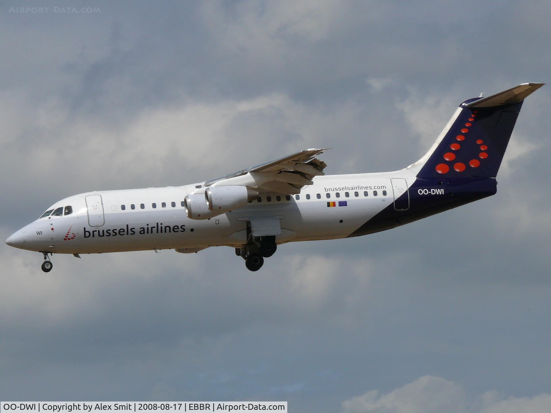 OO-DWI, 1999 British Aerospace Avro 146-RJ100 C/N E3342, British Aerospace BAe146-300/RJ100 OO-DWI Brussels Airlines