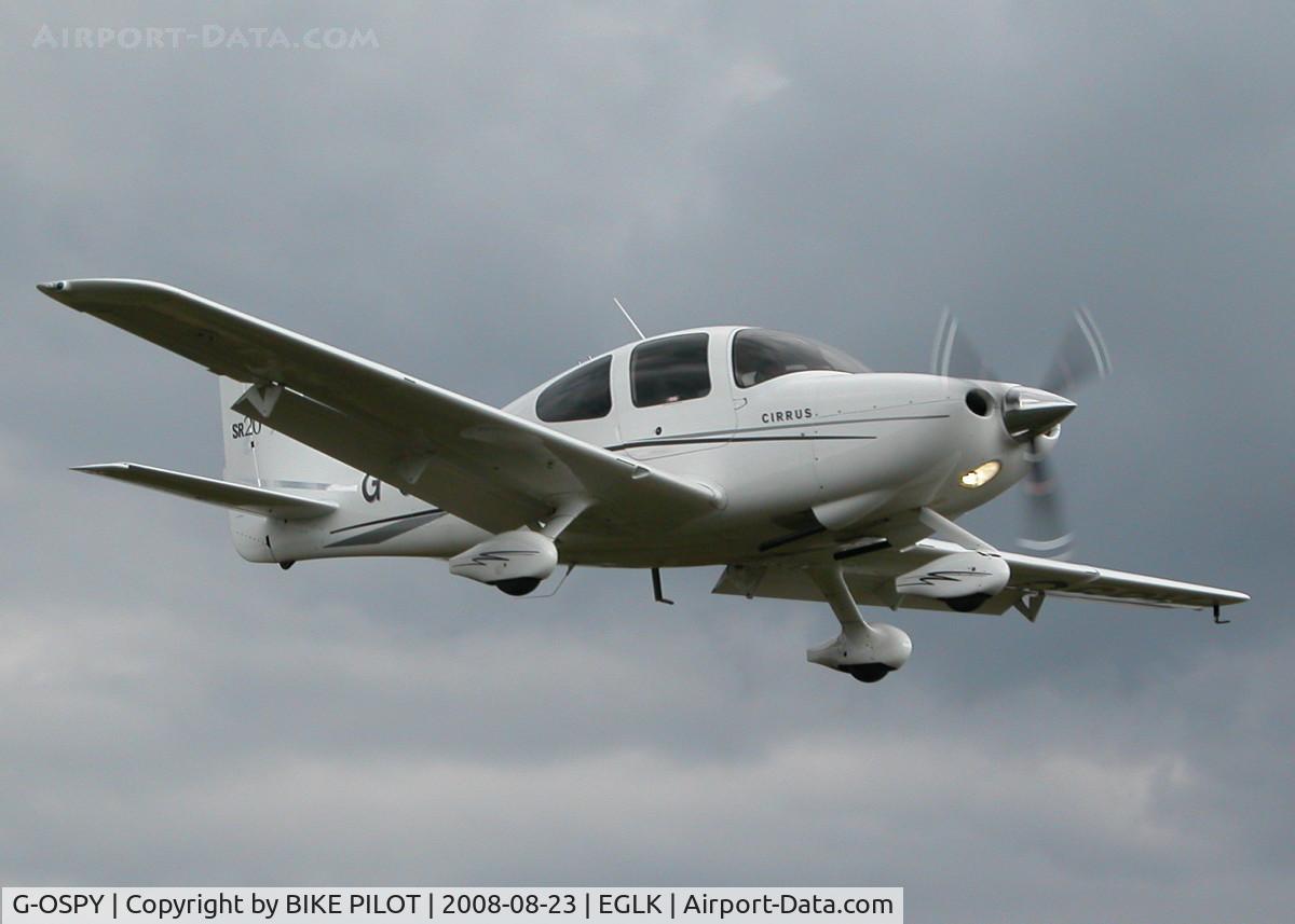 G-OSPY, 2005 Cirrus SR20 GTS C/N 1546, FINALS FOR RWY 25