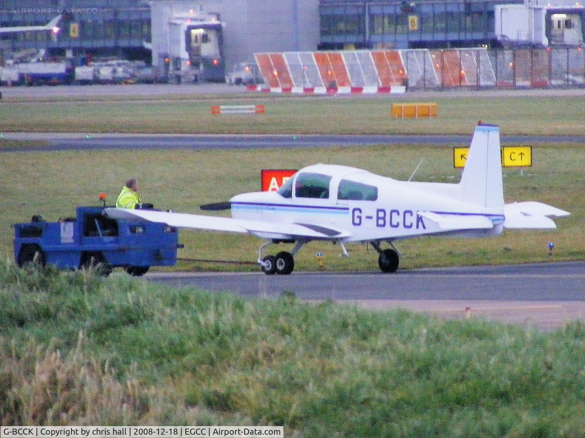 G-BCCK, 1974 Grumman American AA-5 Traveler C/N AA5-0547, resident at Manchester