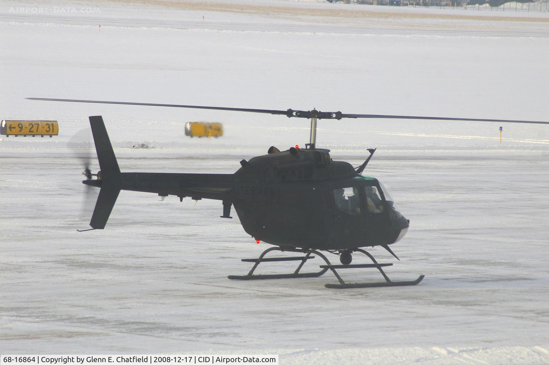68-16864, 1968 Bell OH-58A Kiowa C/N 40178, At the Landmark ramp, determining next action