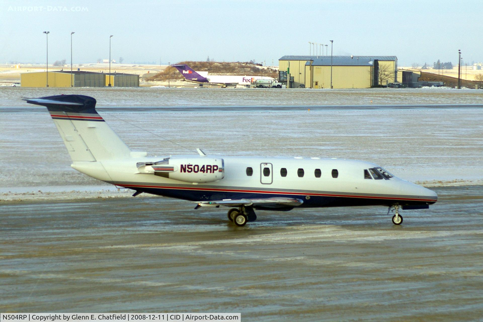 N504RP, 1989 Cessna 650 Citation III C/N 650-0176, Taxiing to Landmark FBO, as seen from my office window.