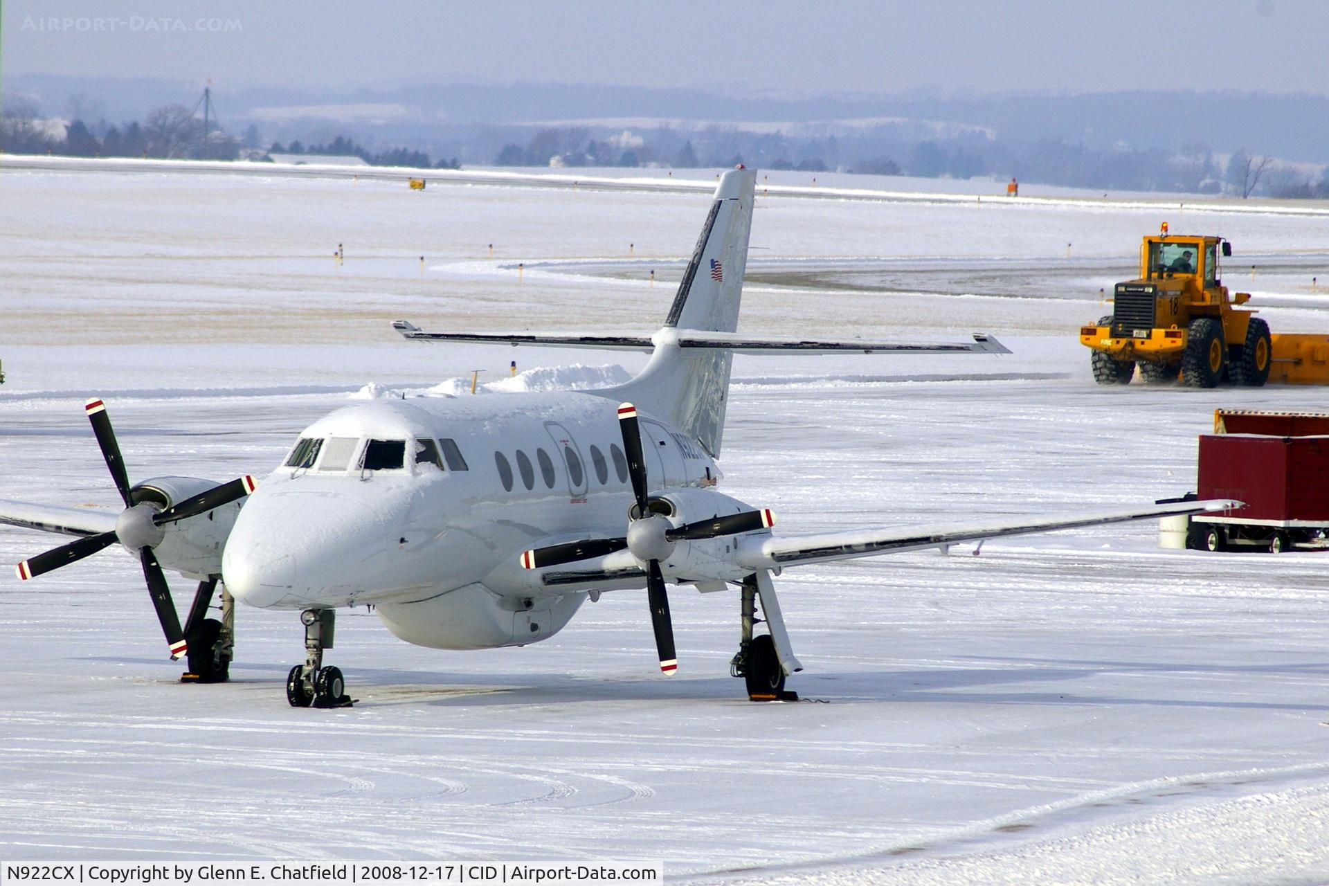 N922CX, 1991 British Aerospace BAe-3201 Jetstream C/N 922, Sat overnight in the snow.
