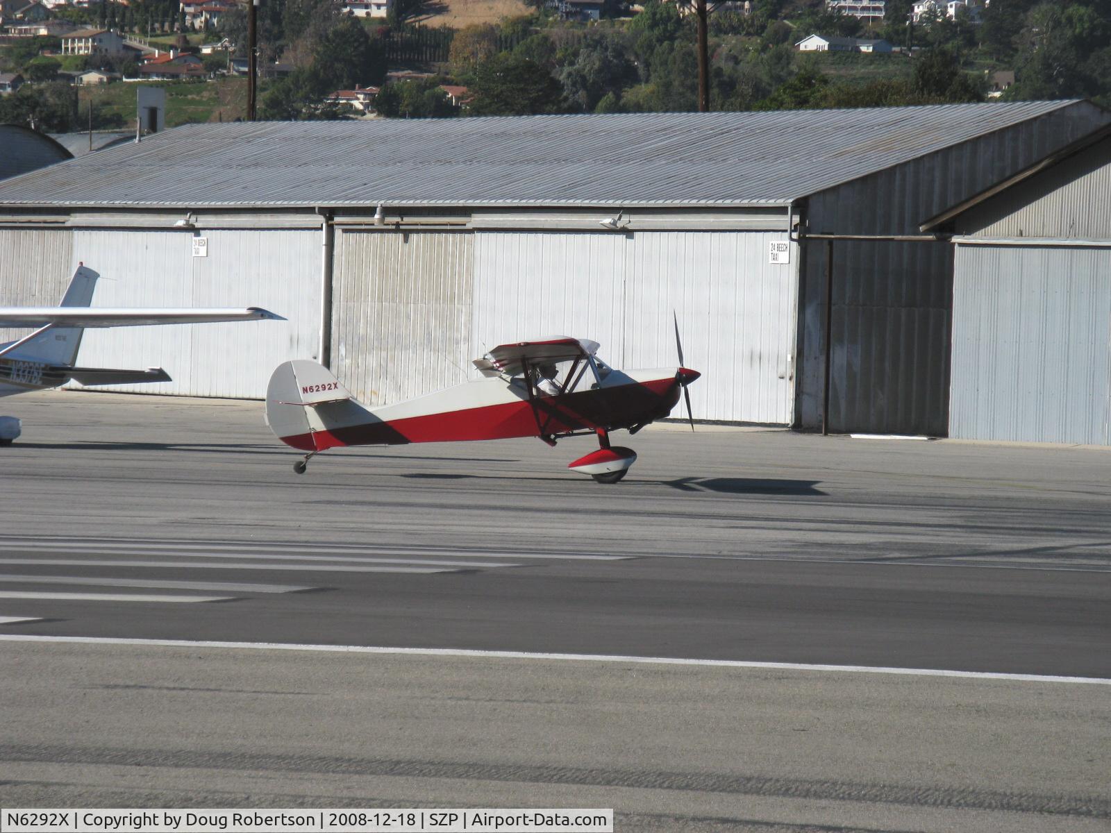N6292X, 1997 Avid Flyer C/IV C/N 999, 1997 Latker-Kane AVID FLYER C/IV, Subaru A/B conversion, holding short Rwy 22