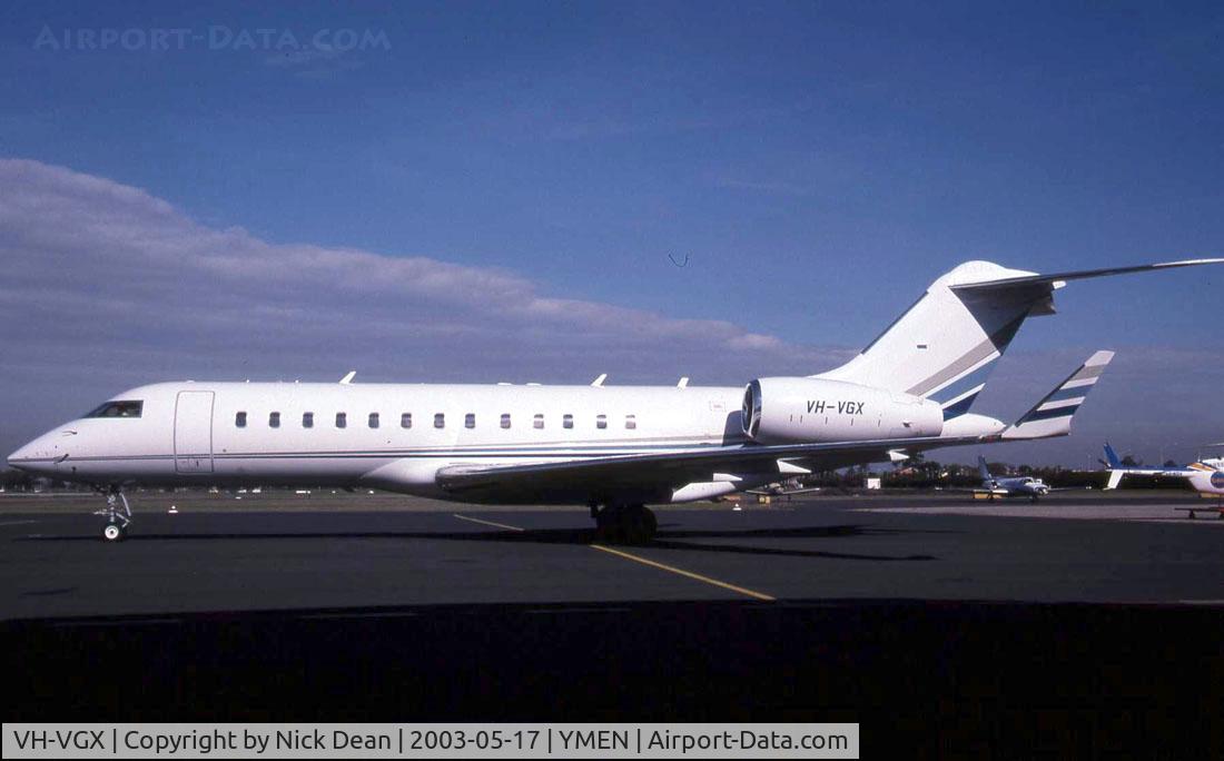VH-VGX, 2001 Bombardier BD-700-1A10 Global Express C/N 9079, YMEN