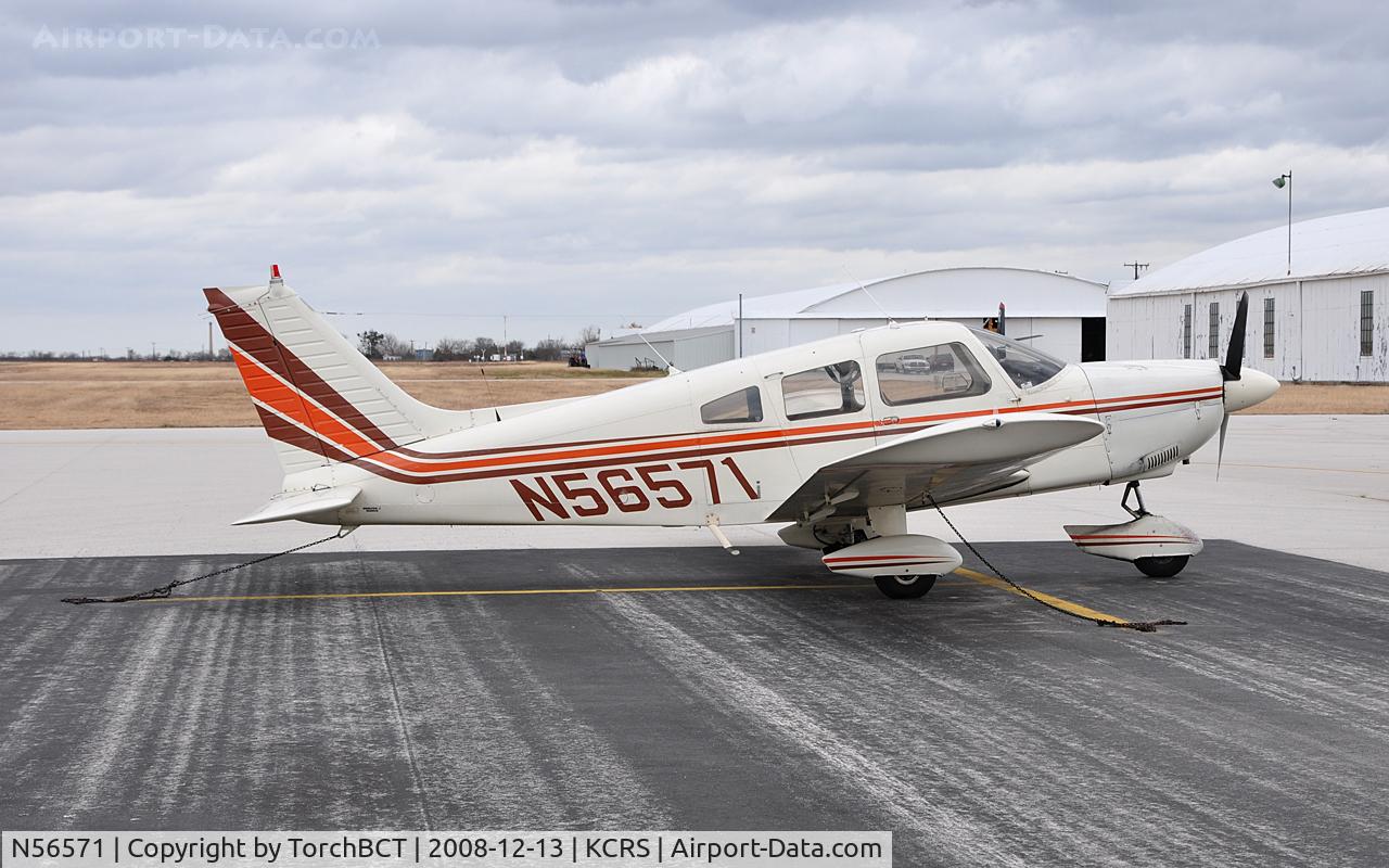 N56571, 1973 Piper PA-28-180 C/N 28-7405018, Piper Cherokee 180 on the ramp at KCRS