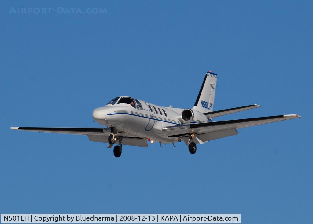 N501LH, 1976 Cessna 500 Citation C/N 500-0342, On final approach to 17L.