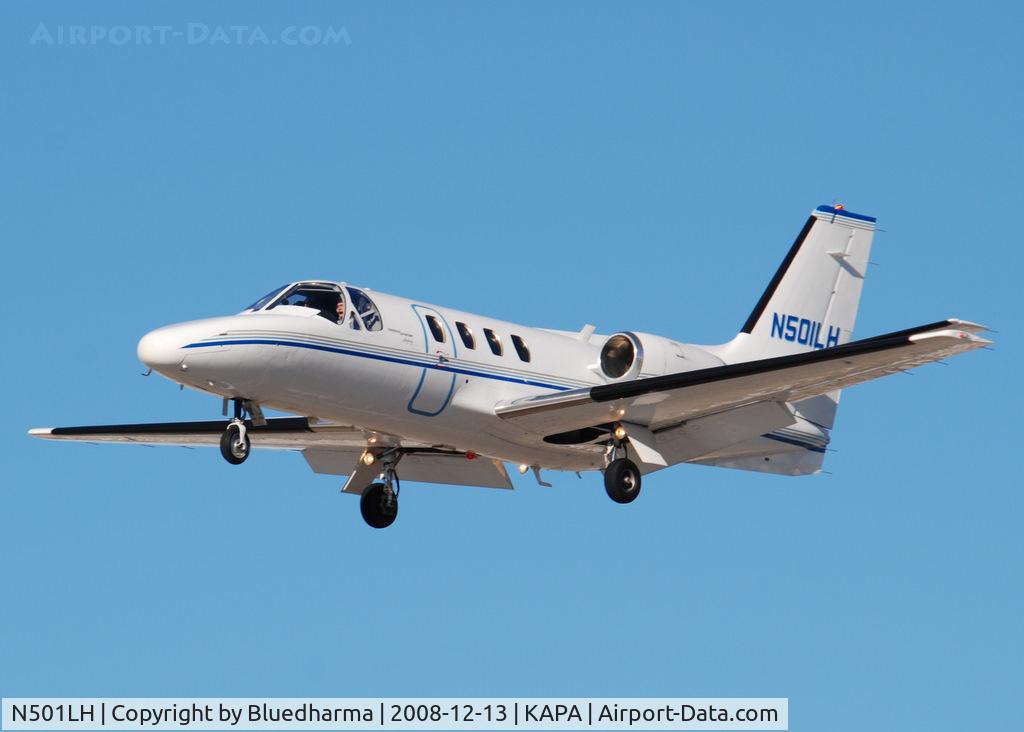 N501LH, 1976 Cessna 500 Citation C/N 500-0342, On final approach to 17L.