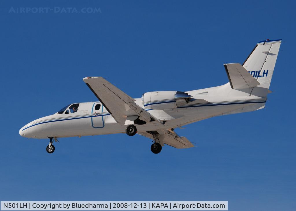 N501LH, 1976 Cessna 500 Citation C/N 500-0342, On final approach to 17L.