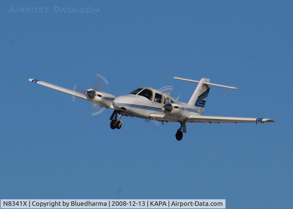 N8341X, Piper PA-44-180T Turbo Seminole C/N 44-8107043, Landing on 17L on a very windy day.