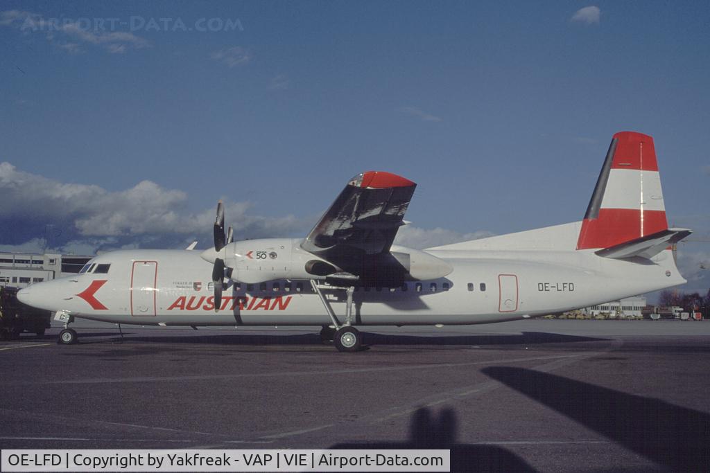 OE-LFD, 1989 Fokker 50 C/N 20144, Austrian Air Service Fokker 50