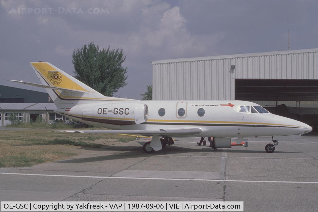 OE-GSC, Dassault Falcon 10 C/N 122, Tyrolean Air Ambulance Falcon 10