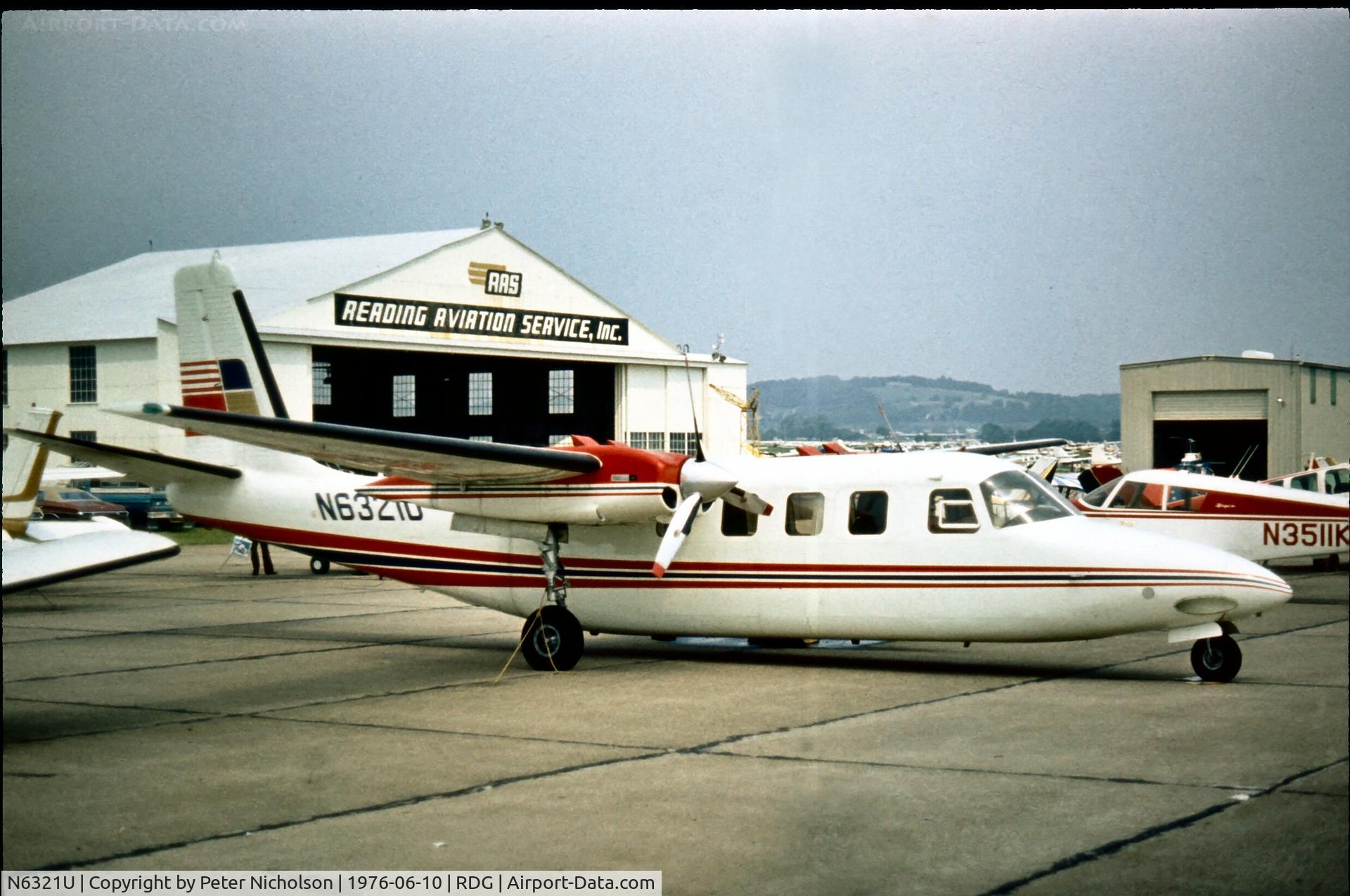 N6321U, 1963 Aero Commander 680FL Commander C/N 1328-13, Seen at the 1976 Reading Airshow in Pennsylvania