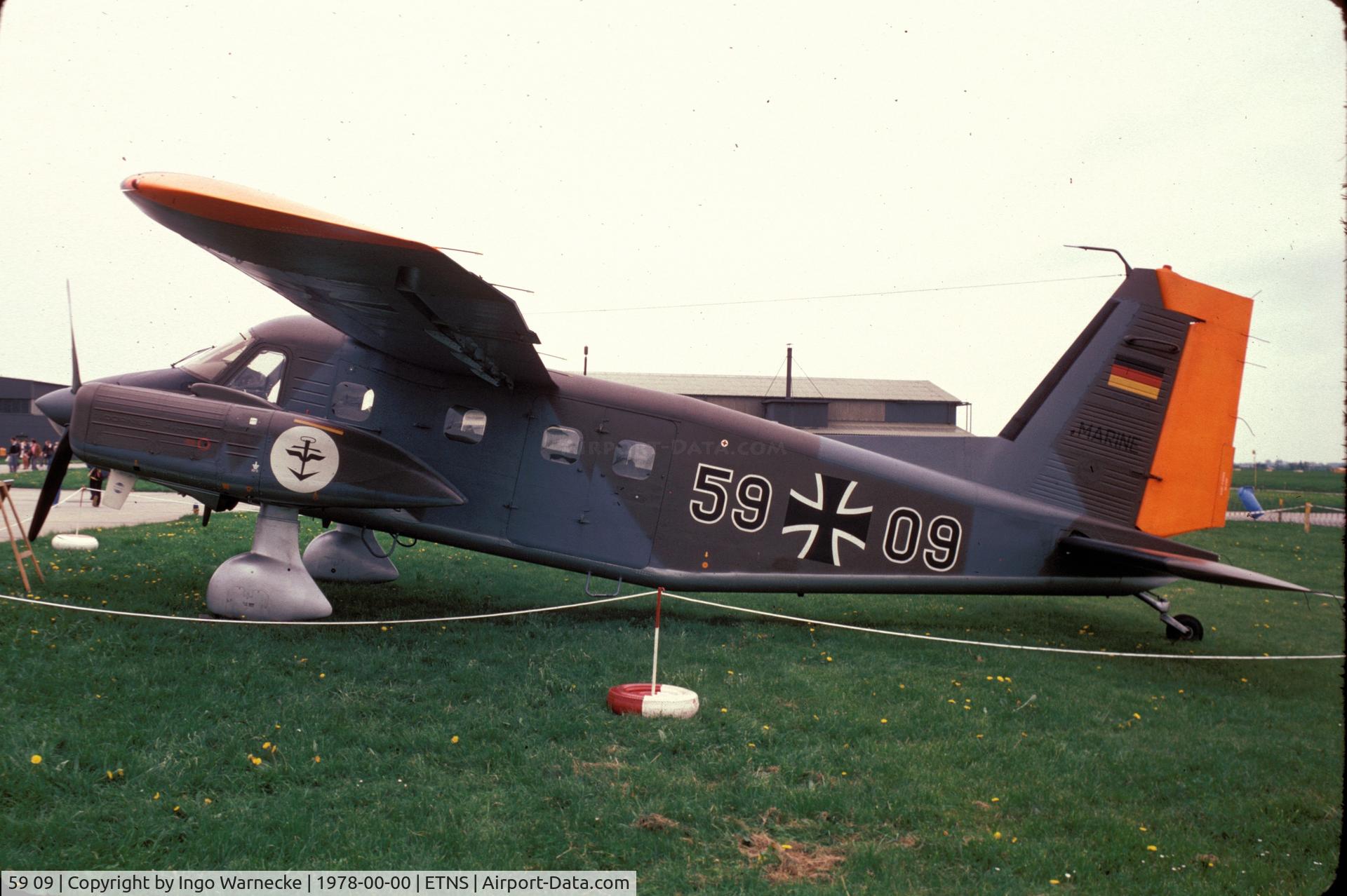 59 09, Dornier Do-28D-2 Skyservant C/N 4184, Dornier Do 28D-2 Skyservant of Marineflieger (German Naval Air Arm) at Schleswig Jagel Airbase 1978
