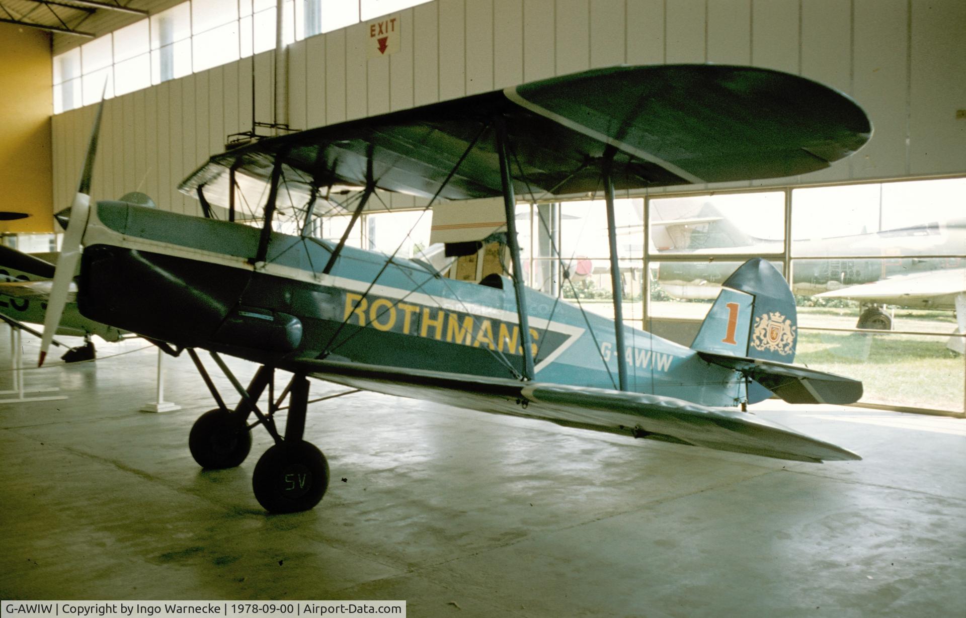 G-AWIW, 1947 Stampe-Vertongen SV-4B C/N 532, Stampe-Vertongen SV-4B of Rothmans Aerobatic Team at Historic Aircraft Museum Southend