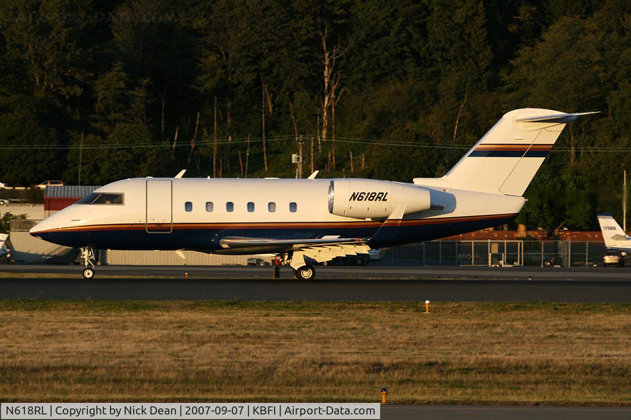 N618RL, 1980 Canadair Challenger 600S (CL-600-1A11) C/N 1018, KBFI