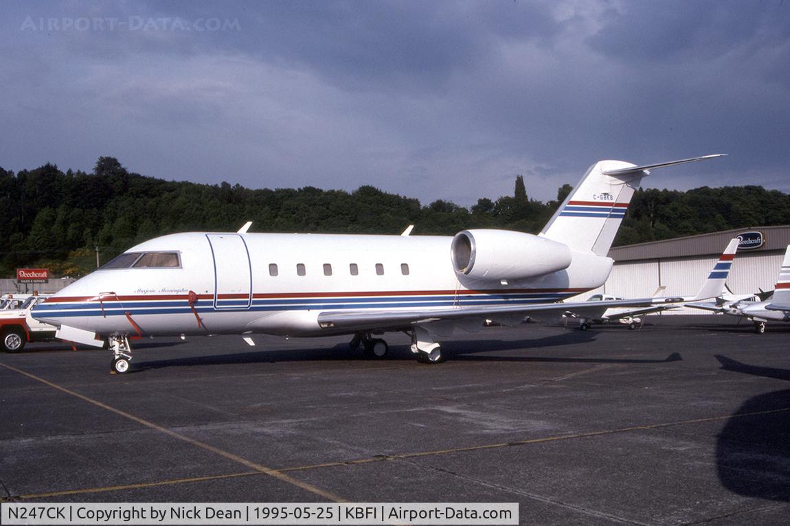 N247CK, 1982 Canadair Challenger 600S (CL-600-1A11) C/N 1045, KBFI (C-GBKB seen here as a CL600 C/N 1045 is now carried by a CL604 the aircraft shown is currently registered N247CK as posted)