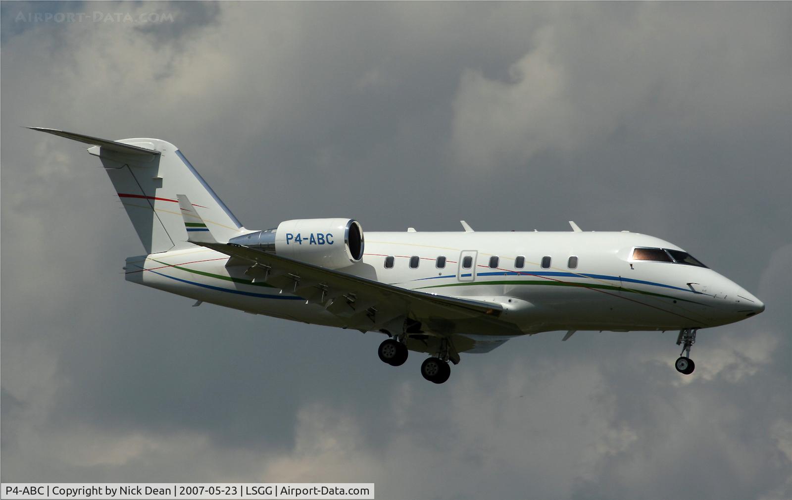 P4-ABC, 2005 Bombardier Challenger 604 (CL-600-2B16) C/N 5628, LSGG
