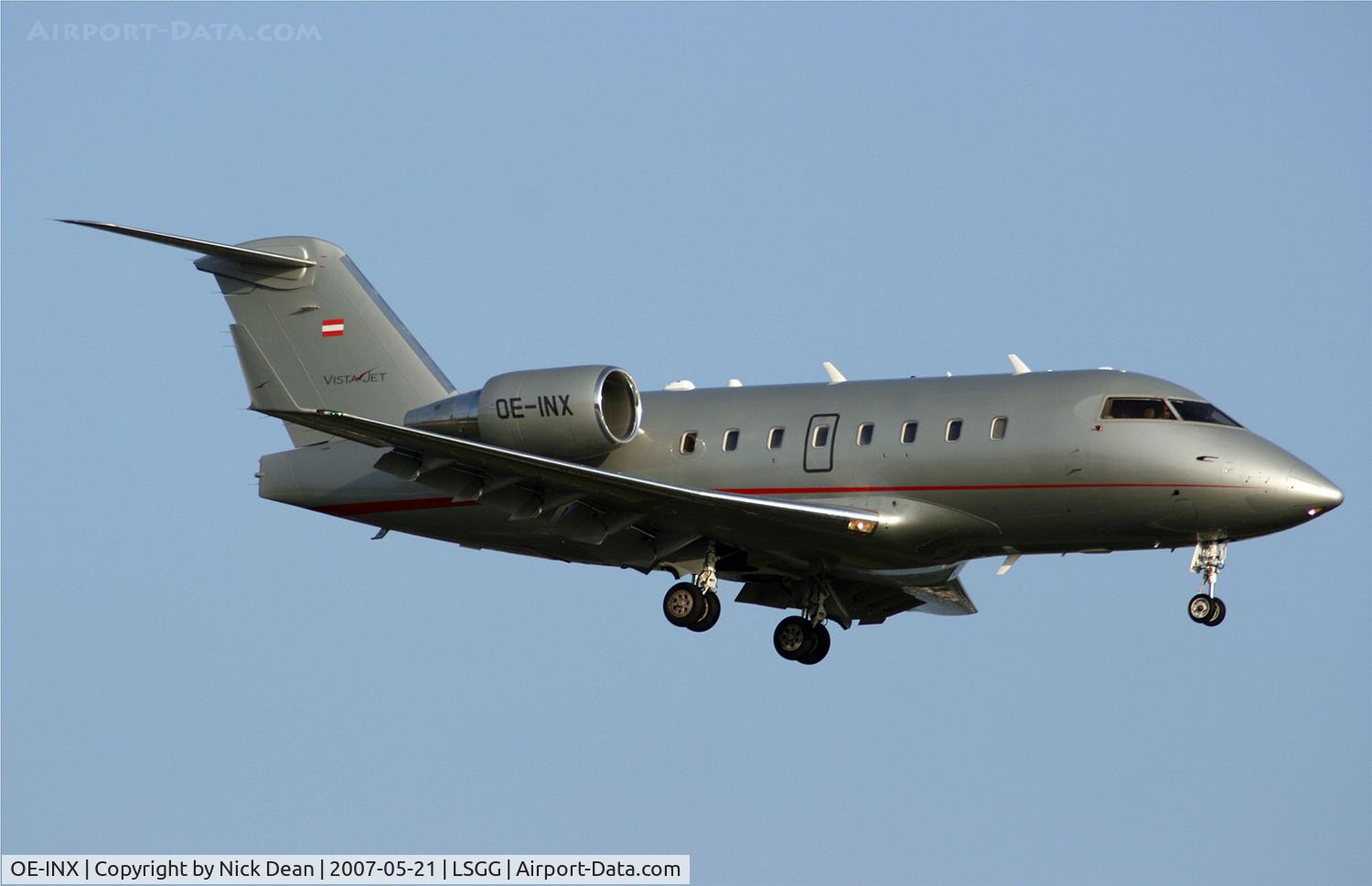 OE-INX, 2005 Bombardier Challenger 604 (CL-600-2B16) C/N 5629, LSGG