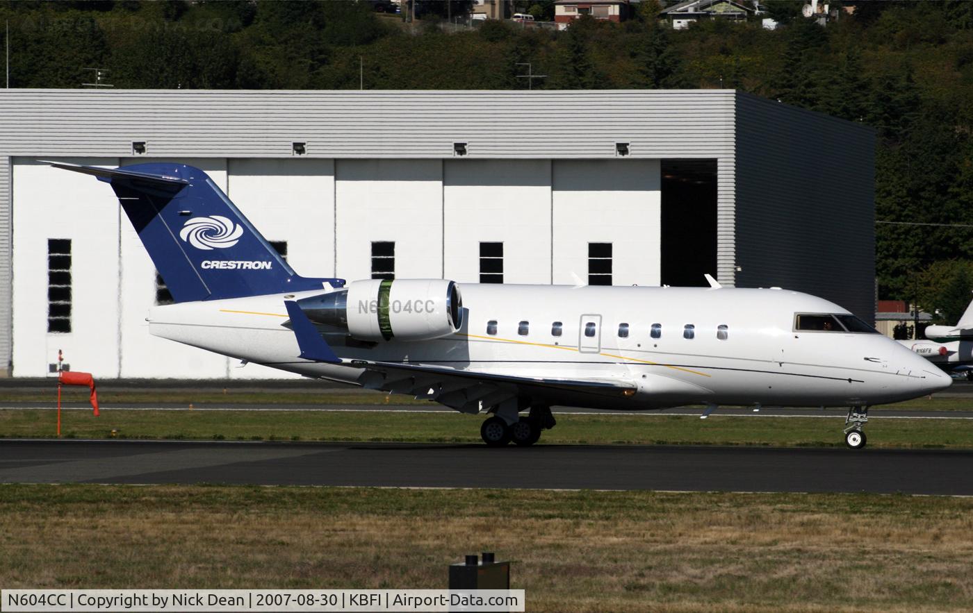 N604CC, 2005 Bombardier Challenger 604 (CL-600-2B16) C/N 5633, KBFI