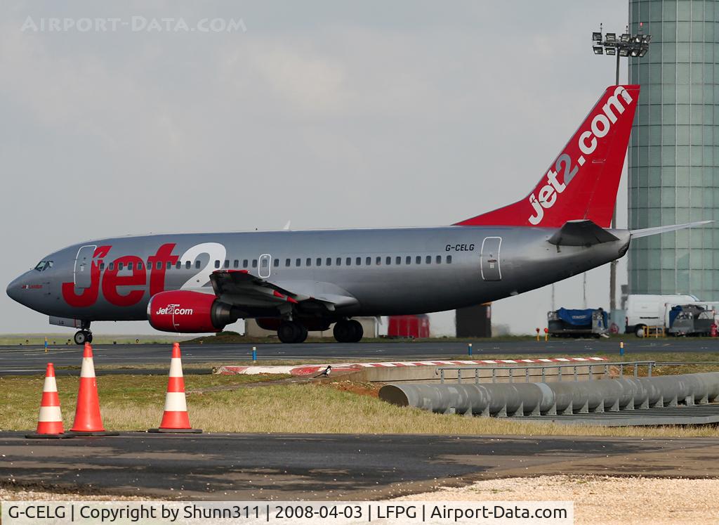 G-CELG, 1988 Boeing 737-377 C/N 24303, Rolling for departure...
