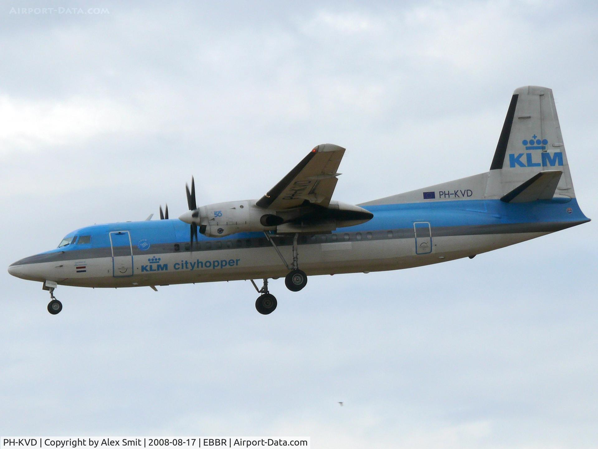PH-KVD, 1990 Fokker 50F C/N 20197, Fokker F-27-050 Friendship PH-KVD KLM Cityhopper