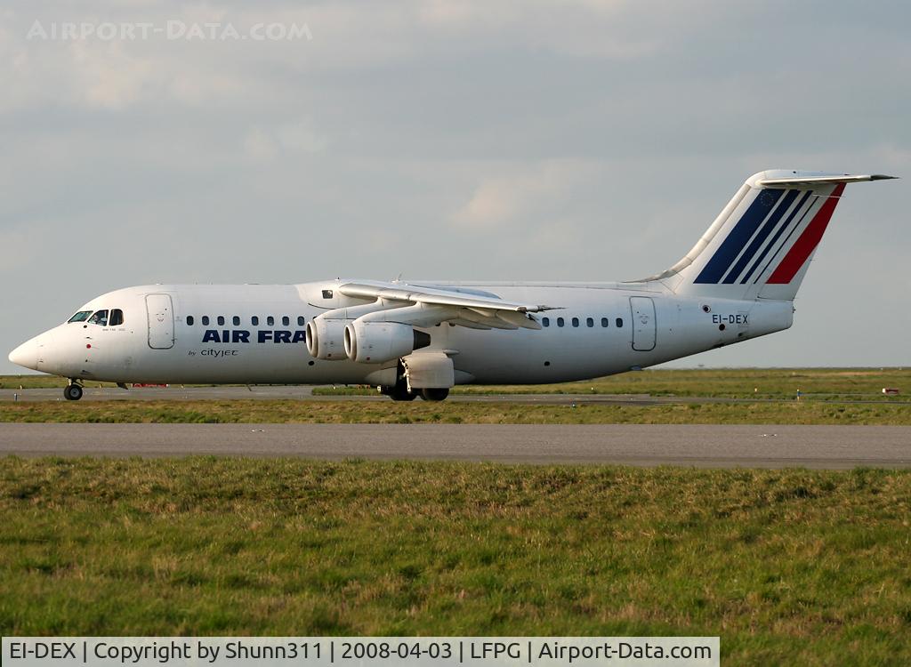 EI-DEX, 1990 British Aerospace BAe.146-300 C/N E3157, Arriving from flight
