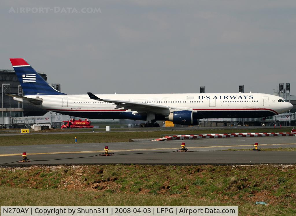 N270AY, 2000 Airbus A330-323 C/N 315, Rolling for departure