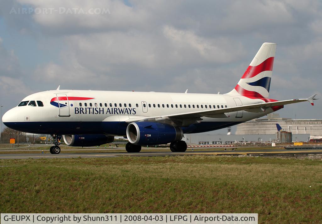 G-EUPX, 2001 Airbus A319-131 C/N 1445, Passing on parallels runways