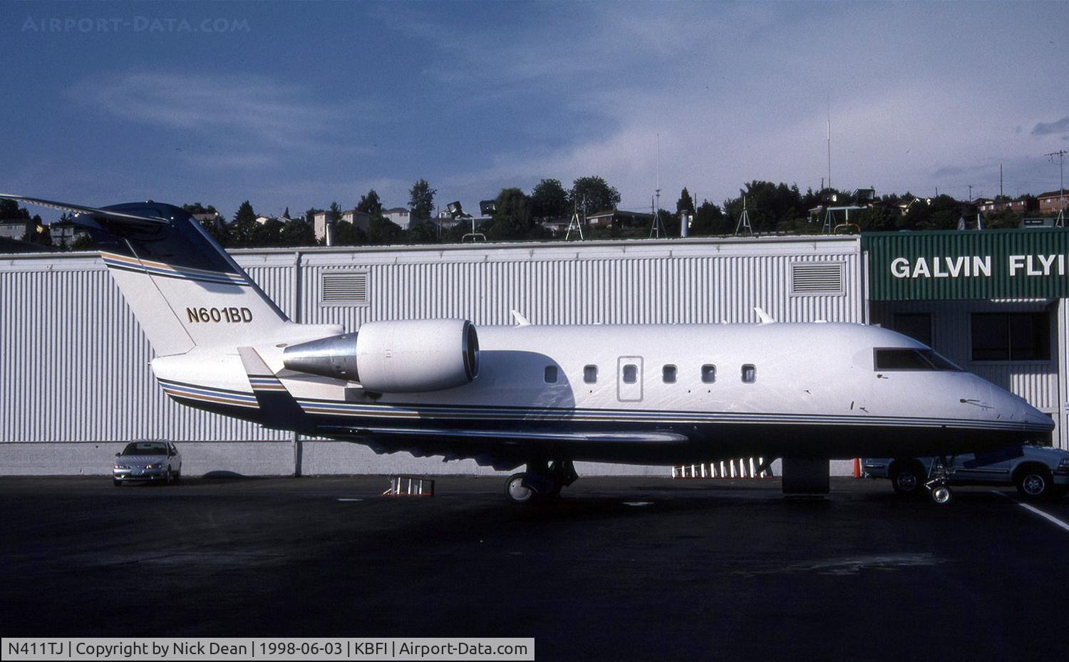 N411TJ, 1983 Canadair Challenger 601 (CL-600-2A12) C/N 3010, KBFI (Currently registered N411TJ as posted)