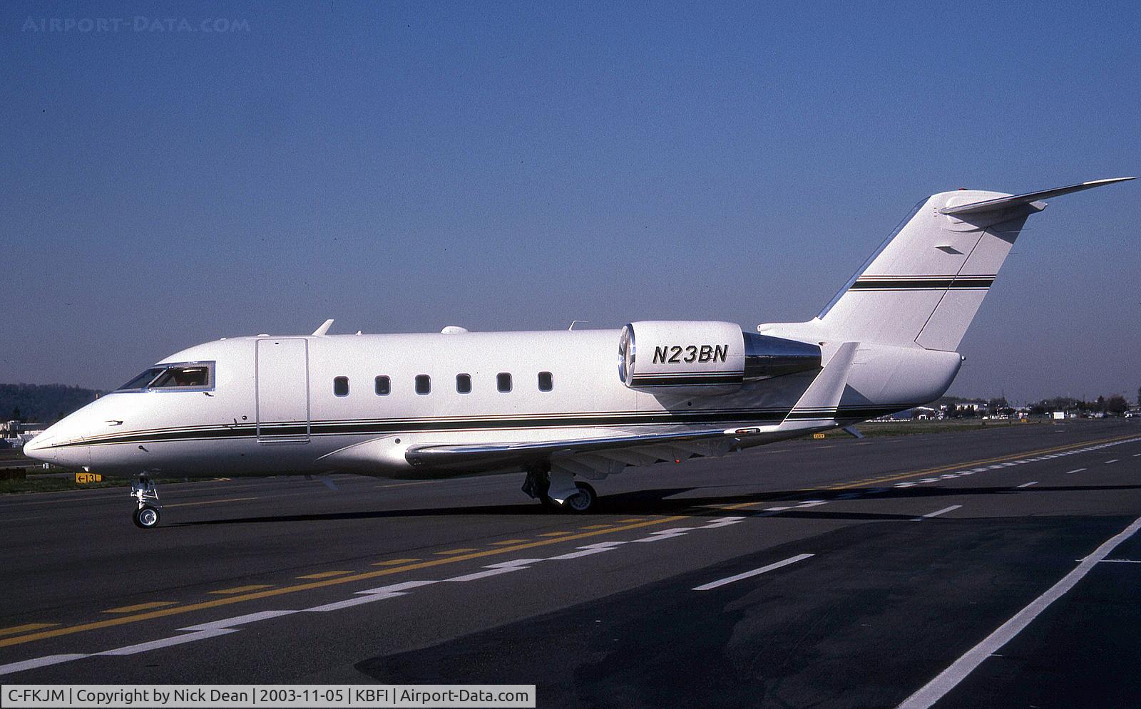 C-FKJM, 1983 Canadair Challenger 601 (CL-600-2A12) C/N 3012, KBFI (Currently registered as posted C-FKJM)