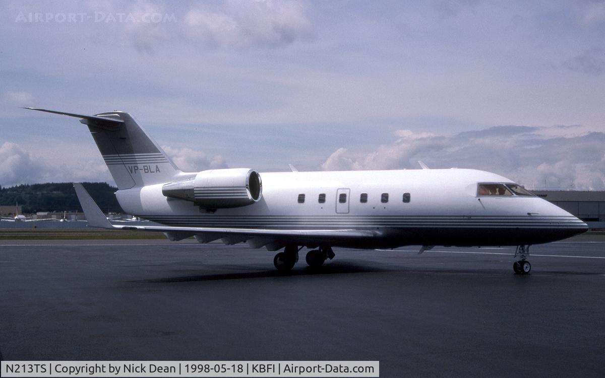 N213TS, 1983 Canadair Challenger 601 (CL-600-2A12) C/N 3013, KBFI (Currently registered N213TS as posted VP-BLA is currently a G550)