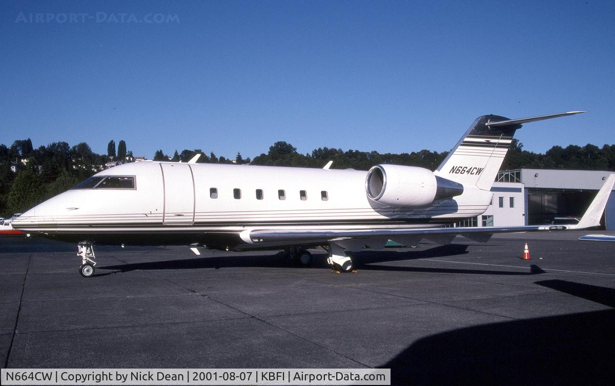 N664CW, 1986 Canadair Challenger 601 (CL-600-2A12) C/N 3064, KBFI