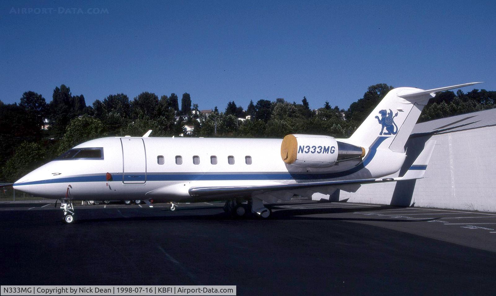 N333MG, 1988 Canadair Challenger 601-3A (CL-600-2B16) C/N 5035, KBFI (Currently registered HB-JRV)