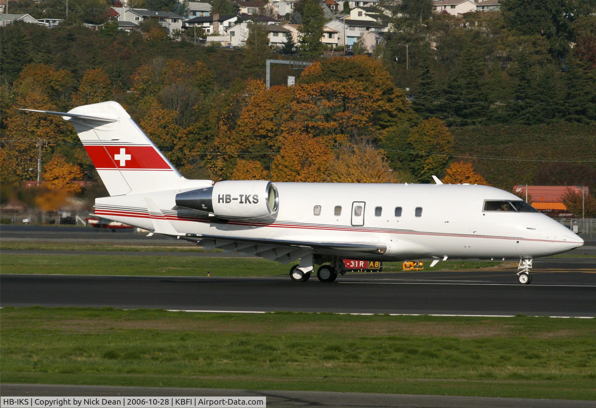 HB-IKS, 1989 Canadair Challenger 601-3A (CL-600-2B16) C/N 5042, KBFI