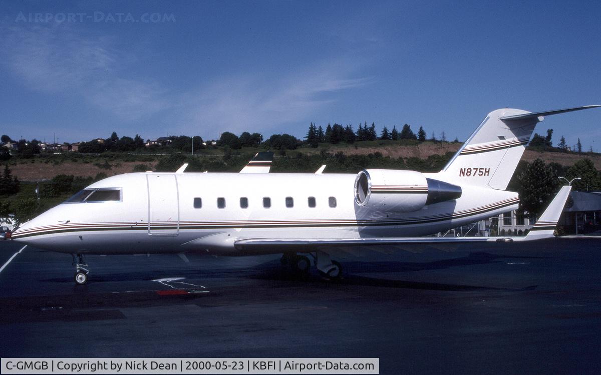C-GMGB, 1991 Canadair Challenger 601-3A (CL-600-2B16) C/N 5093, KBFI (Seen here as N875H and currently registerd C-GMGB as posted)