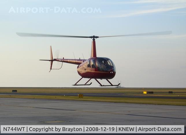 N744WT, 2006 Robinson R44 II C/N 11489, Landing at Flightline First ... New Orleans Lakefront Airport