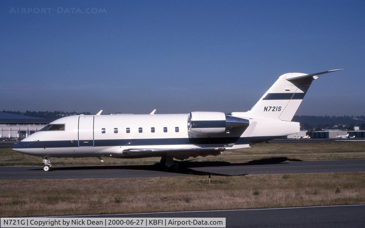 N721G, 1992 Canadair Challenger 601-3A (CL-600-2B16) C/N 5109, KBFI (Seen here as N721S and now registered N721G as posted)