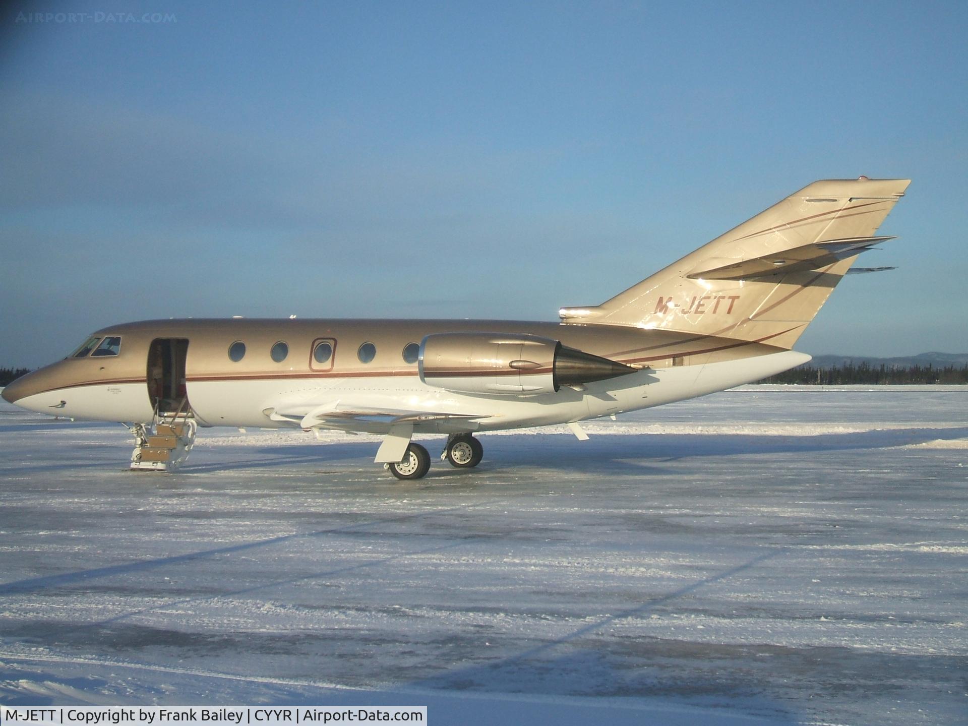 M-JETT, 1983 Dassault Falcon 200 C/N 490, Falcon 2000 parked at Irving FBO at Goose Airport NL
