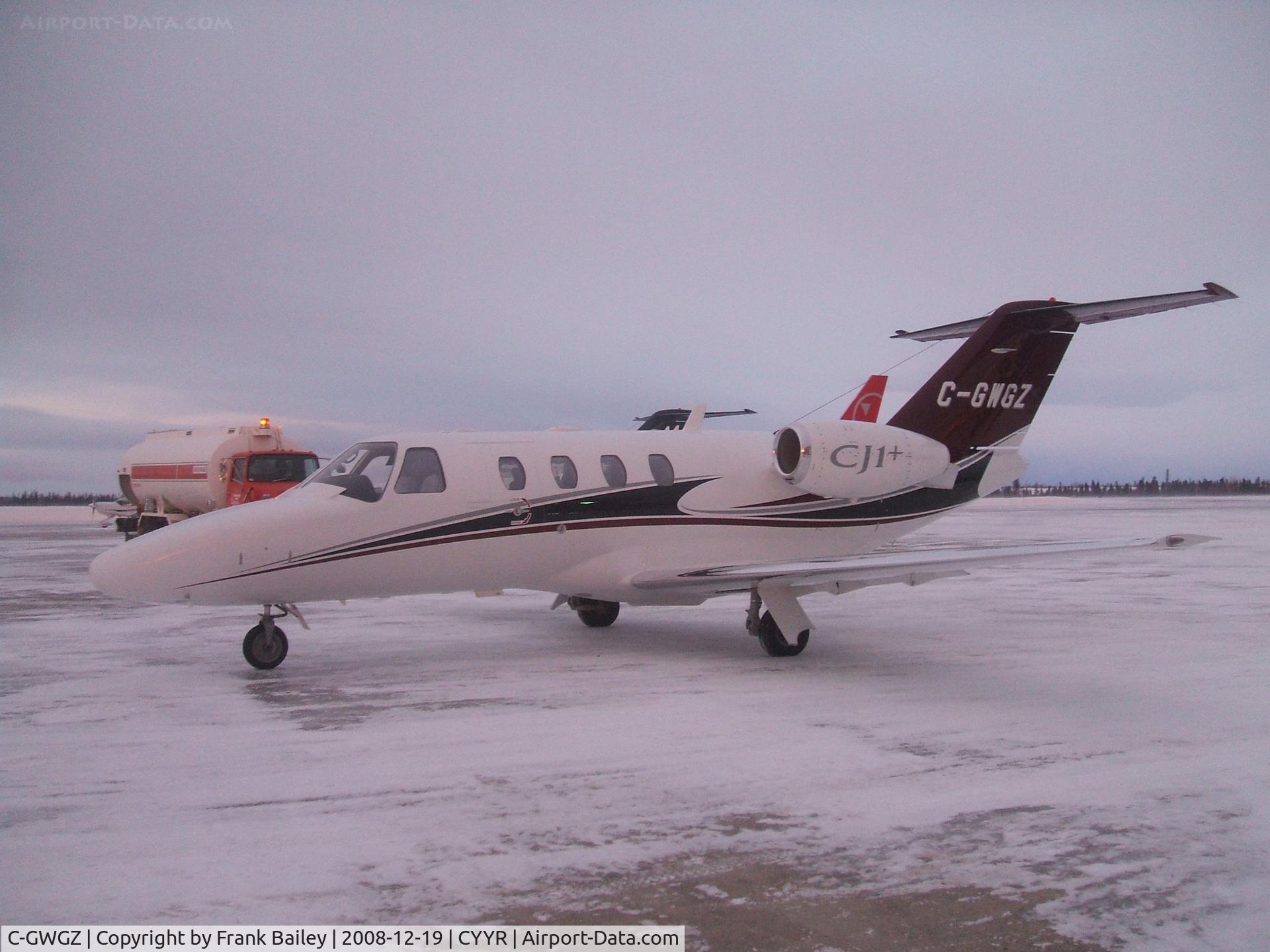 C-GWGZ, 2007 Cessna 525 CitationJet CJ1+ C/N 525-0637, Parked at Woodward Aviation FBO.  Goose Airport NL