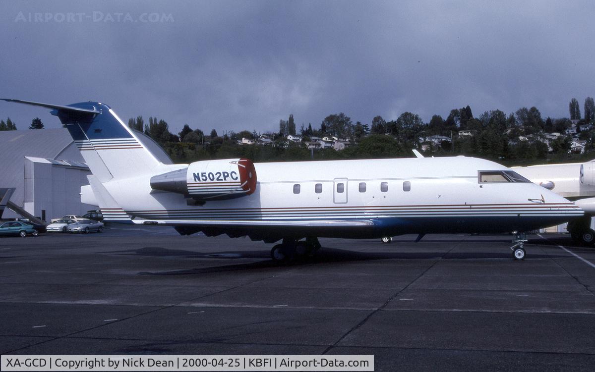 XA-GCD, 1992 Canadair Challenger 601-3A (CL-600-2B16) C/N 5121, KBFI (Seen here as N502PC now carried by a GIV current reg on the Challenger is XA-GCD as posted)