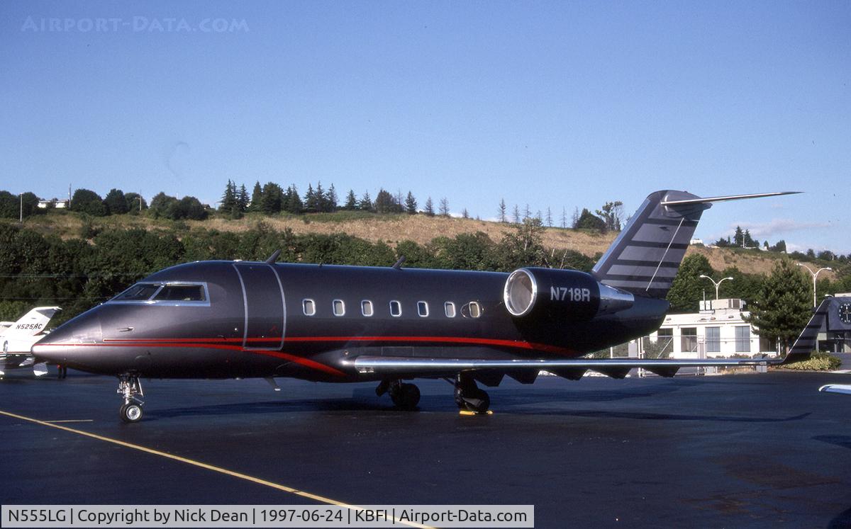 N555LG, 1993 Canadair Challenger 601-3A (CL-600-2B16) C/N 5127, KBFI (Seen here as N718R this aircraft is now registered N555LG as posted)