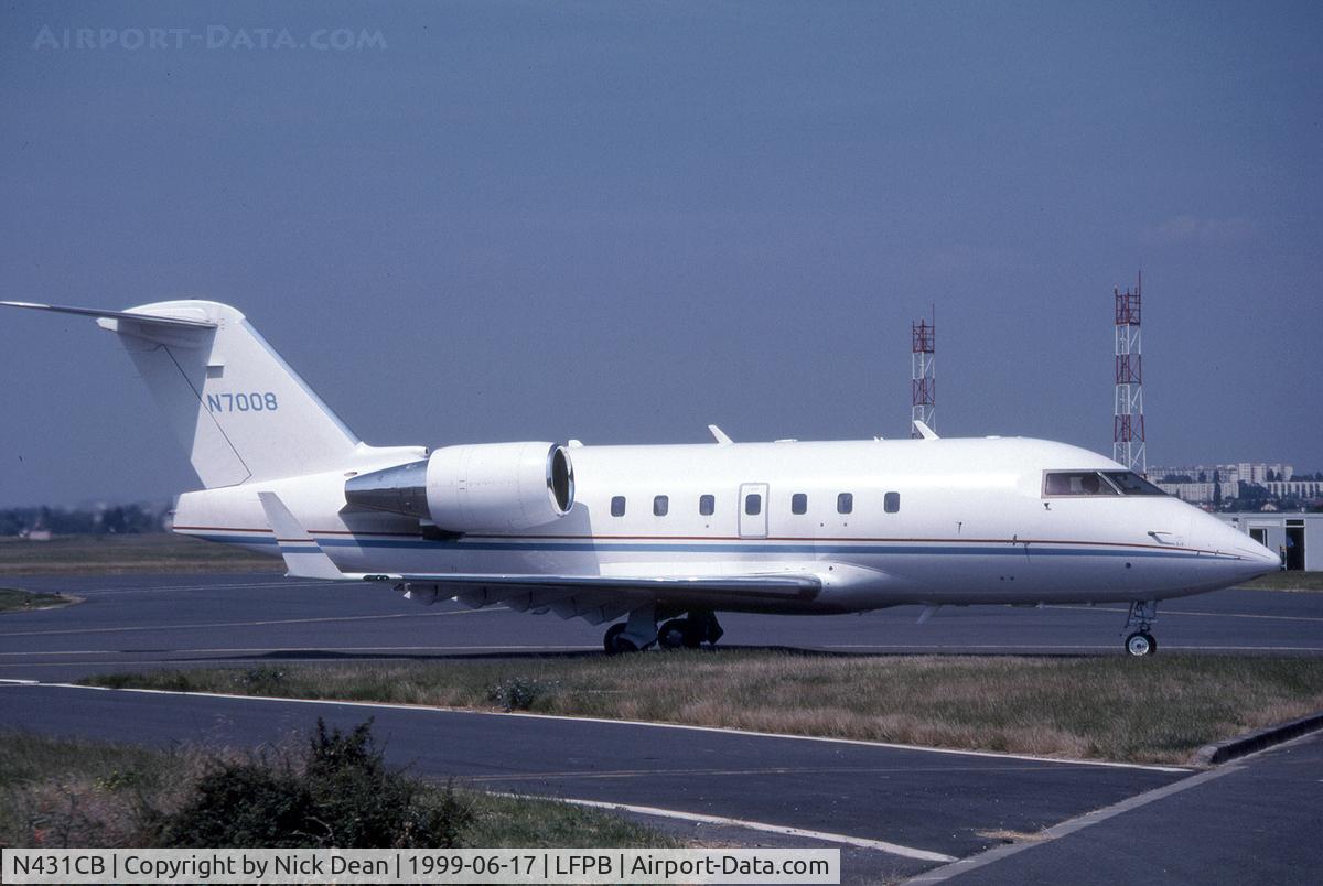 N431CB, 1994 Canadair Challenger 601-3R (CL-600-2B16) C/N 5164, LFPB (Seen here as N7008 of BF Goodrich now registered N431CB as posted)