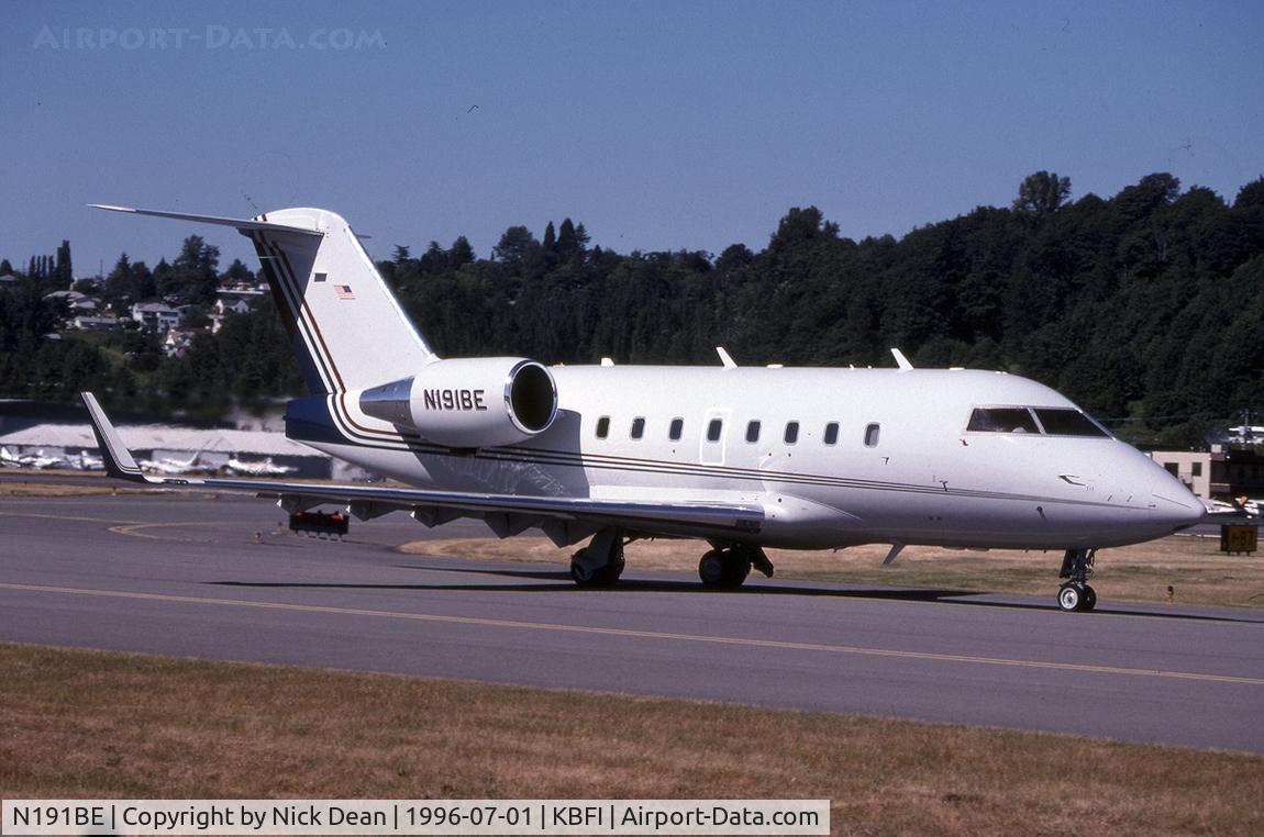 N191BE, 1996 Canadair Challenger 601-3R (CL-600-2B16) C/N 5191, KBFI