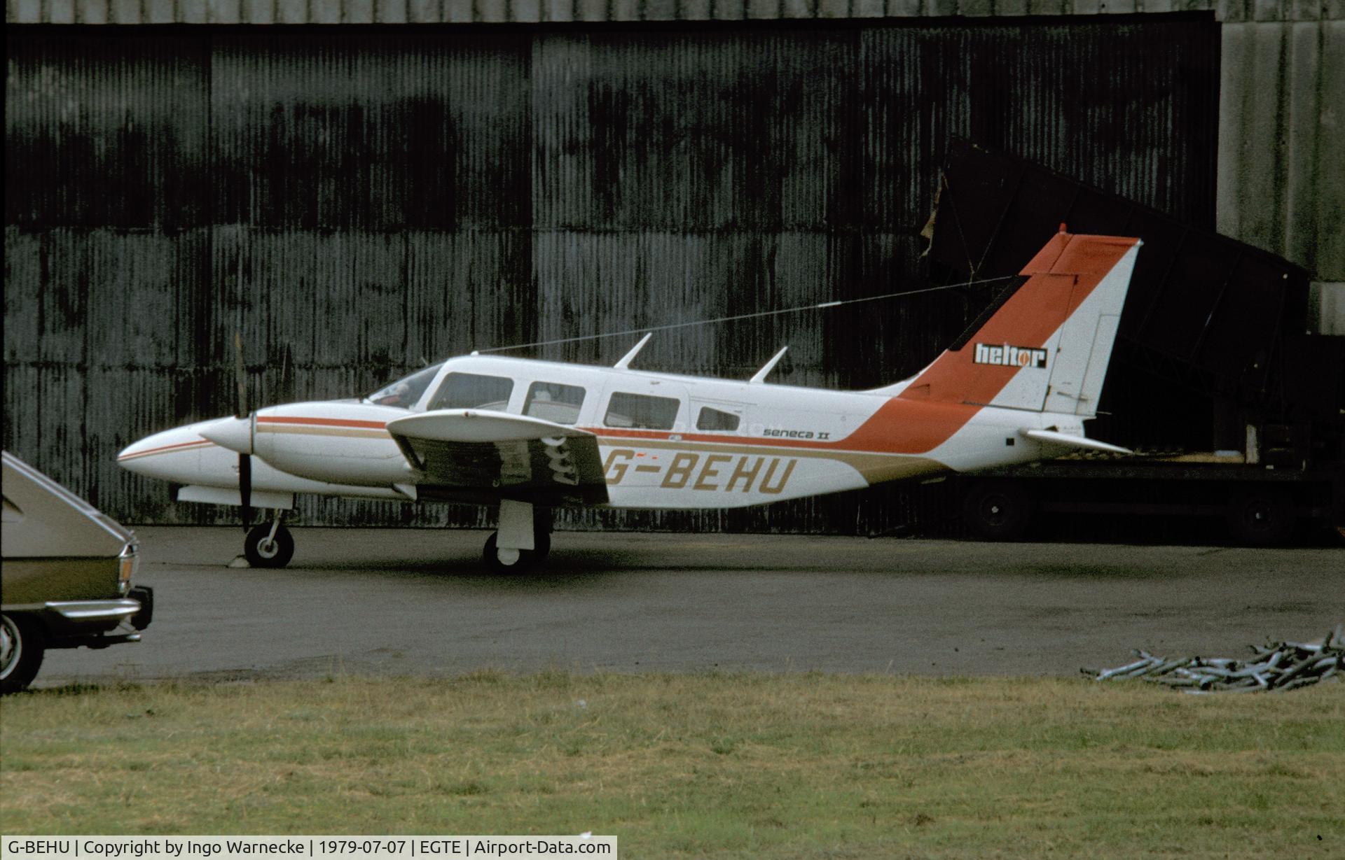 G-BEHU, 1976 Piper PA-34-200T Seneca II C/N 34-7670265, Piper PA-34-200T Seneca II at Exeter Air Day