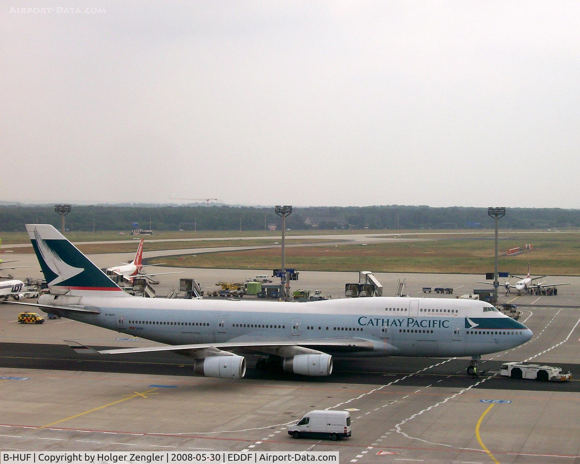 B-HUF, 1993 Boeing 747-467 C/N 25869, Just pushed out ....