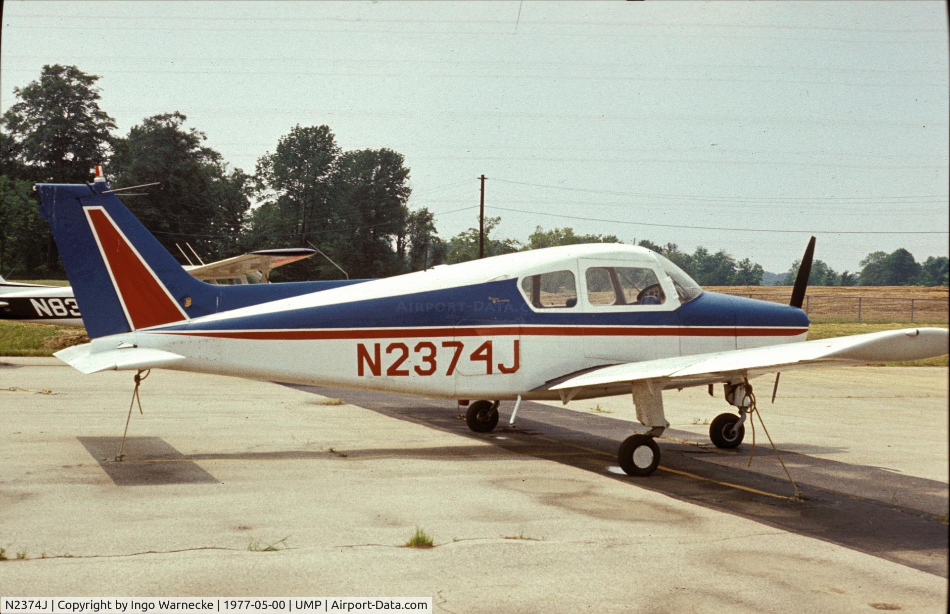 N2374J, 1963 Beech 23 C/N M-338, Beechcraft 23 Musketeer at Indianapolis Metropolitan Airport