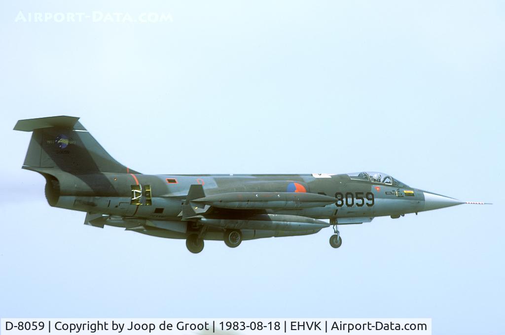 D-8059, Lockheed RF-104G Starfighter C/N 683-8059, When we went to Volkel the first F-16 were being introduced there. Fortunately plenty of Starfighters were still around.
